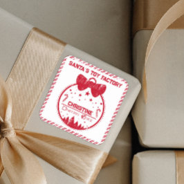 サンタからのクリスマスギフト　プレゼントに最適 スクエアシール