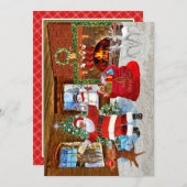 サンタからのクリスマスメッセージ 招待状 (正面/裏面)