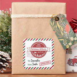 サンタからのクリスマス特別配達 スクエアシール