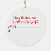 サンタからのクリスマス特別配達 セラミックオーナメント (裏面)