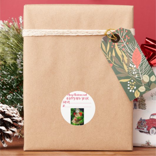 サンタからのクリスマス特別配達 ラウンドシール (クリスマス)