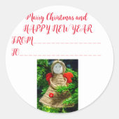 サンタからのクリスマス特別配達 ラウンドシール (正面)