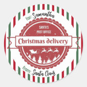 サンタからのクリスマス特別配達 ラウンドシール (正面)