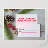 サンタからのクリスマス特別配達 箔シーズンポストカード (正面)