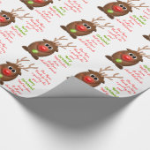 サンタからのトナカイクリスマス ラッピングペーパー (角)