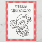 サンタからのパーソナライズされた手紙&ぬりえページ (裏面)