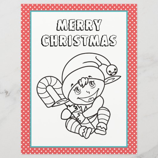 サンタからのパーソナライズされた手紙＆ぬりえページ (裏面)