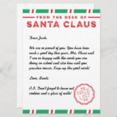 サンタからのホリデーレター シーズンカード (正面/裏面)