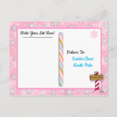 サンタからのポストカード: かわいい雪だるま シーズンポストカード (裏面)