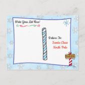 サンタからのポストカード:サンタ帽のホリデーペンギン シーズンポストカード (裏面)