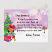 サンタからのポストカード:ホリデーエスニック小妖精や小人 シーズンポストカード (正面)