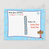 サンタからのポストカード:ホリデーピンキーとスノーボール シーズンポストカード (裏面)