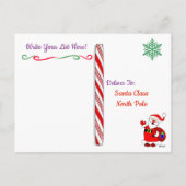 サンタからのポストカード: ホリデーユニコーンのサンタ帽 シーズンポストカード (裏面)