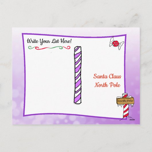 サンタからのポストカード:ホリデー・エスニック・エルフ シーズンポストカード (裏面)