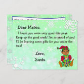 サンタからのポストカード：ホリデー・エスニック・エルフ シーズンポストカード (正面/裏面)