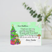 サンタからのポストカード: 金髪のホリデーエルフ シーズンポストカード (スタンド正面)