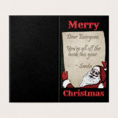 サンタからのメッセージ – 素敵なバージョンのクリスマスカード (外部フラット)