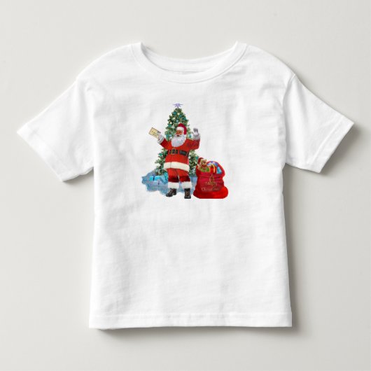 サンタからのメリークリスマス トドラーTシャツ (正面)