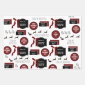 サンタからの公式贈パーソナライズされたり物 ラッピングペーパーシート (正面2)