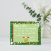 サンタからの子供へのクリスマスの郵便はがき シーズンポストカード (スタンド正面)