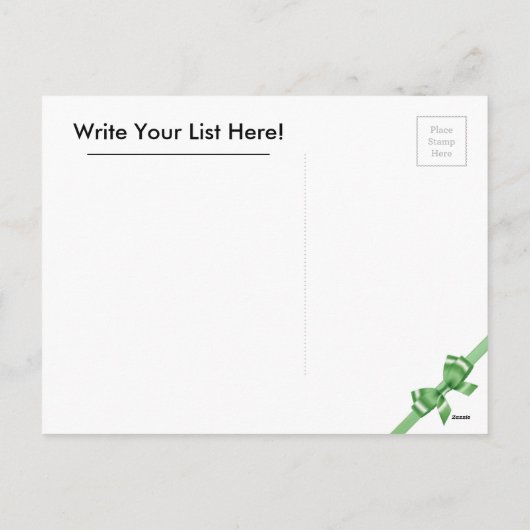 サンタからの子供へのクリスマスの郵便はがき シーズンポストカード (裏面)