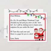 サンタからの子供へ手紙 | 背面のカラーリングページ ポストカード (正面/裏面)