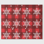 サンタからの愛でクリスマスの雪片を楽しむ ラッピングペーパー (フラット)