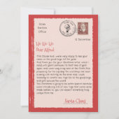 サンタからの手紙 ヴィンテージ編集可能サンタレター シーズンカード (正面)