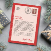 サンタからの手紙 ヴィンテージ編集可能サンタレター シーズンカード