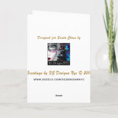 サンタからの手紙-小妖精や小人およびプレゼントカードテンプレート シーズンカード (裏面)