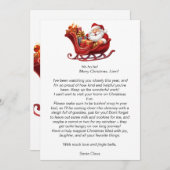 サンタからの手紙 招待状 (正面/裏面)