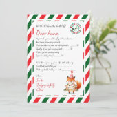 サンタからの手紙　良い行いのスコアカード 招待状 (スタンド正面)