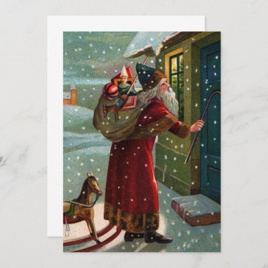 サンタからの真夜中の訪問 案内状 (正面/裏面)