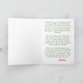 サンタからの読手紙(さらに多くの人) シーズンカード (内部)