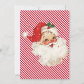 サンタからの赤いストライプの手紙 招待状 (裏面)