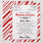 サンタからの電信パーソナライズされた書 (正面/裏面)