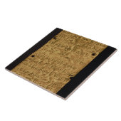 サンタからのPhoenicianの銘刻文字が付いている金ゴールドプレート、 タイル (側面)