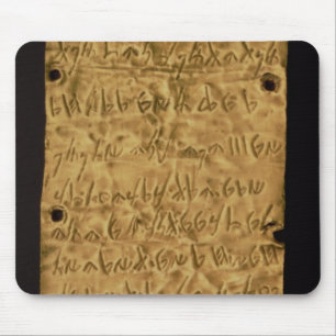 サンタからのPhoenicianの銘刻文字が付いている金ゴールドプレート、 マウスパッド