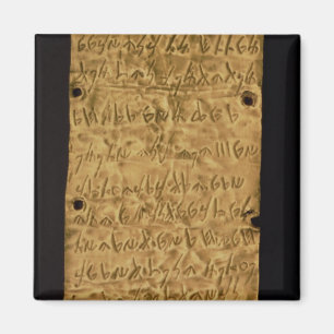 サンタからのPhoenicianの銘刻文字が付いている金ゴールドプレート、 マグネット