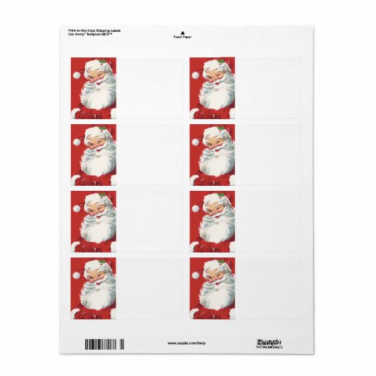 サンタからウィンク ラベル (フルシート)