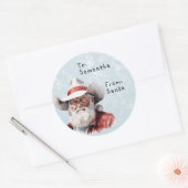 サンタからチャイルドギフトクリスマスまでの西カウボーイ ラウンドシール (封筒)