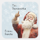 サンタからチャイルドギフトクリスマスまで スクエアシール (正面)