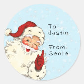 サンタからチャイルドギフトクリスマスヴィンテージ ラウンドシール (正面)