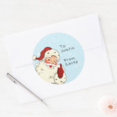 サンタからチャイルドギフトクリスマスヴィンテージ ラウンドシール (封筒)