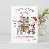サンタからトナカイとスリーのクリスマスカード (スタンド正面)