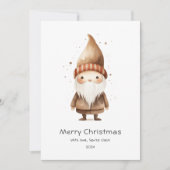 サンタからベビーへのかわいいベージュボホ シーズンカード (正面)