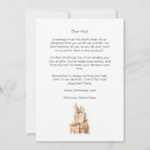 サンタからベビーへのかわいいベージュボホ シーズンカード (裏面)