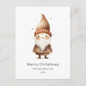 サンタからベビーへのかわいいベージュボホ ポストカード (正面)