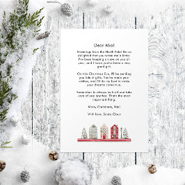 サンタからベビーへ手紙クリスマスかわいい家 シーズンカード