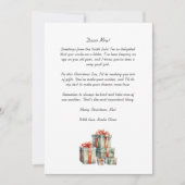 サンタからベビークリスマスツリーへの手紙 シーズンカード (正面)